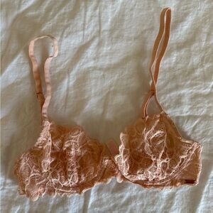 PINK Victoria's Secret Lace Bralette in Soft Peach